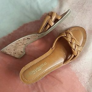 Vintage leather wedges 8